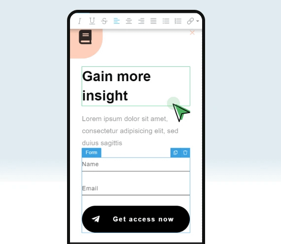 Responsive Editing Responsive form editing