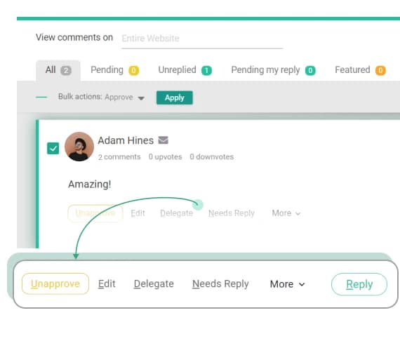 Sorting Comment moderation