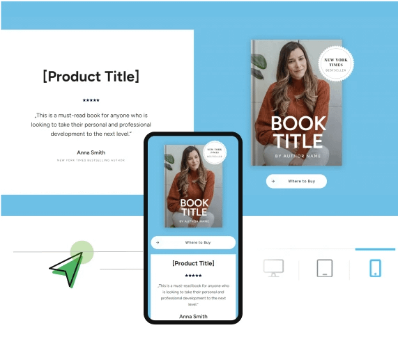 Fully responsive Page examples for desktop and mobile