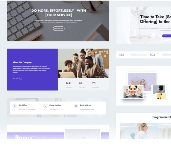 Page Blocks Collection of landing page blocks