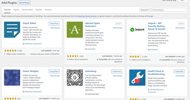 Snapshot of the WordPress Plugin Repository