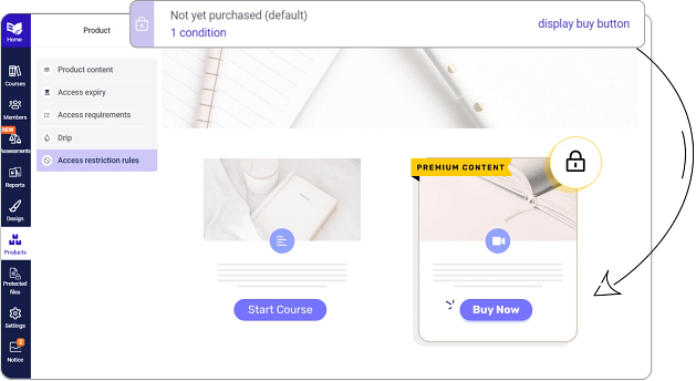 Content restriction example