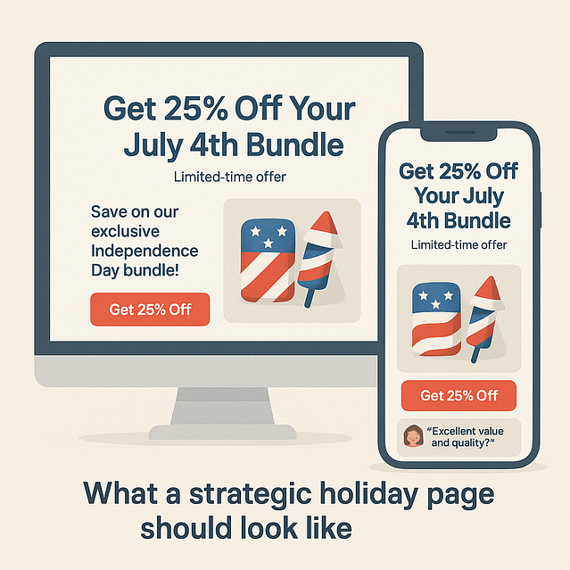 4th of july landing page