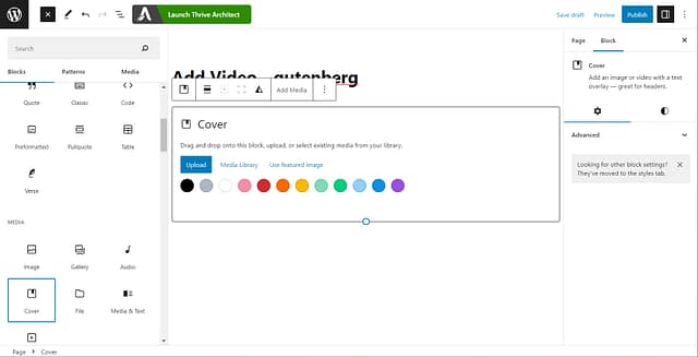 add cover block