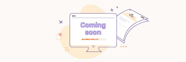 Illustrated image of a “Coming Soon” page for an online course