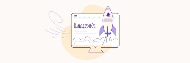 Illustration of a course being launched