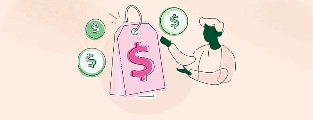 Abstract image of how much an item costs
