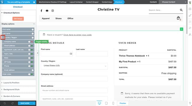 19 toggle visibility