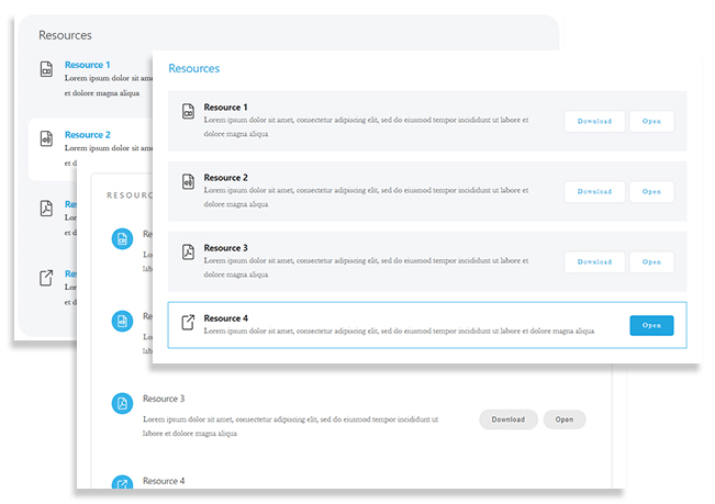 Lesson Resource templates on Thrive Apprentice