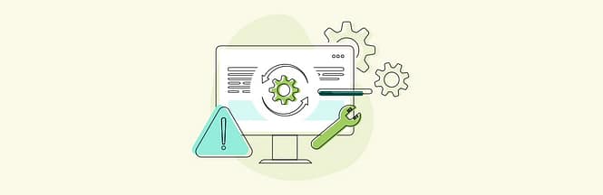 Illustrated image of maintaining a website