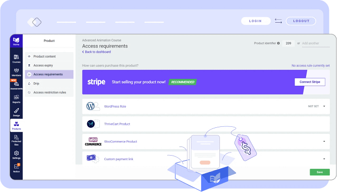 Registration & Checkout Flows Stripe payment processing