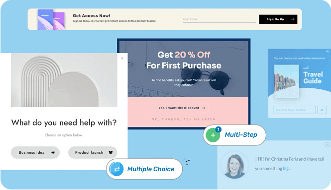 Leads Templates Different types of opt-in form