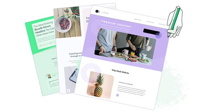 Thrive Architect comes with 300+ professionally designed templates Perfect starting point for your landing page
