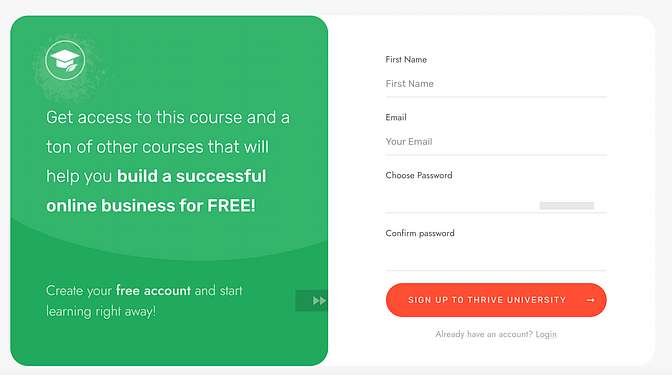 Example of paid content in Thrive Themes