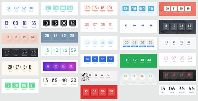 Countdown Shortcode Designs