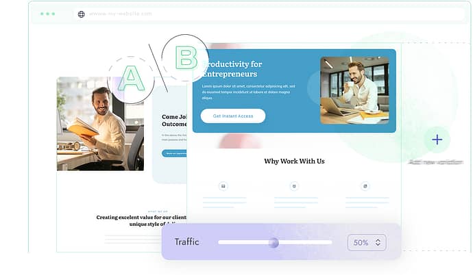 A/B testing helps you optimize Learn from the data