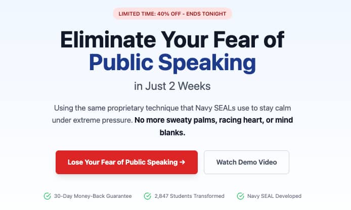 PPC landing page hero