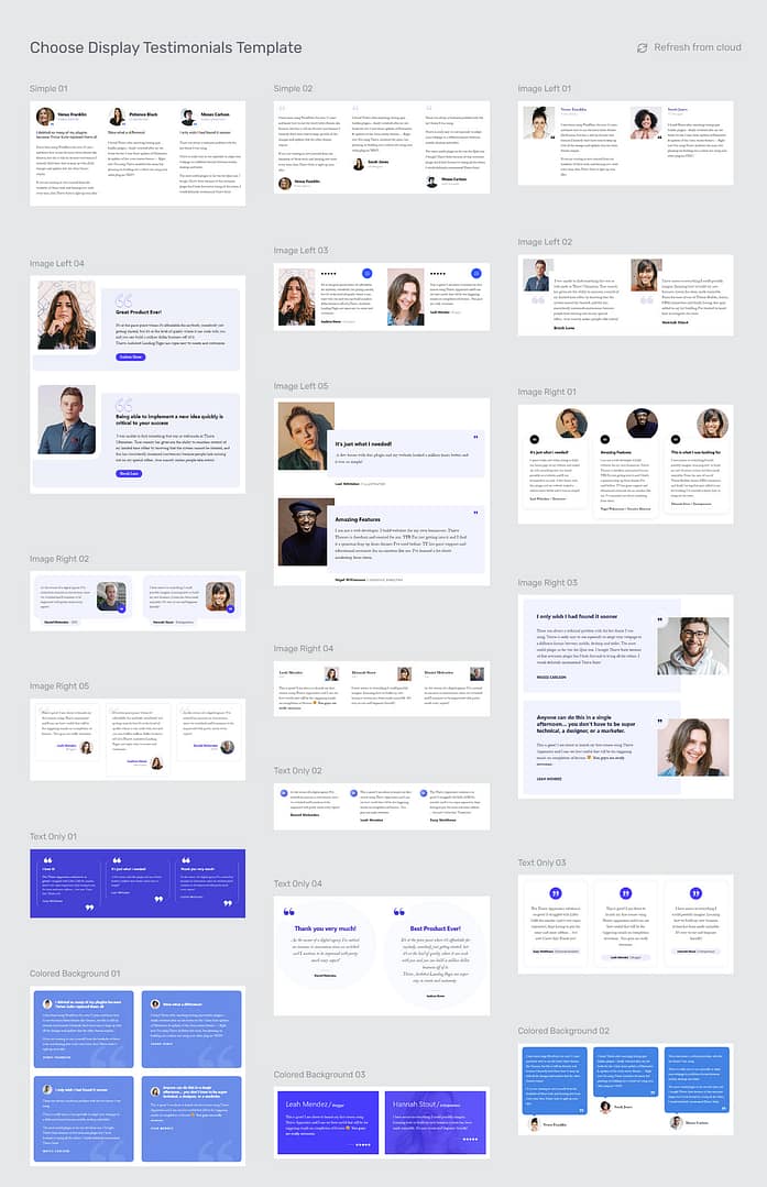 thrive ovation display templates