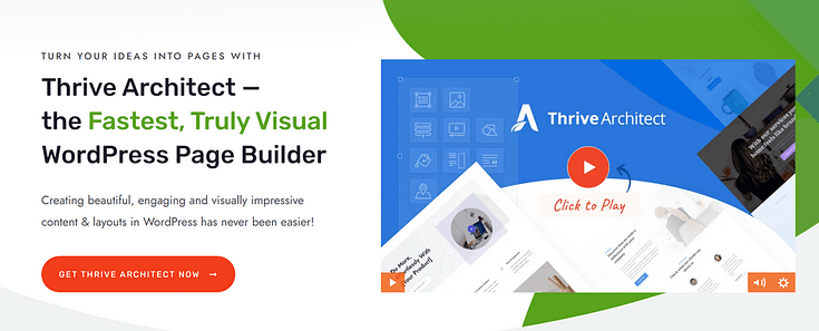Screenshot of Thrive Architect sales page