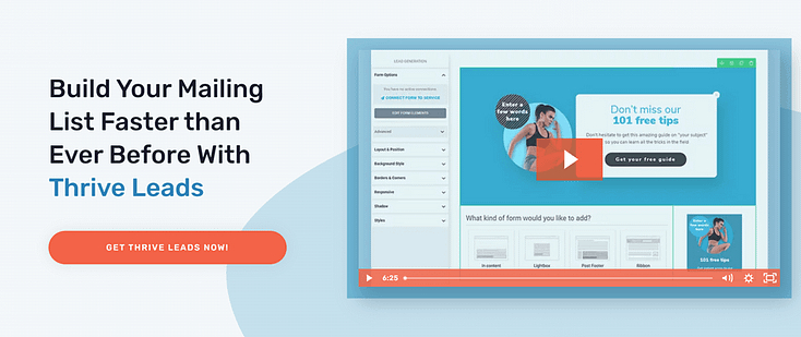 Thrive Leads homepage screenshot