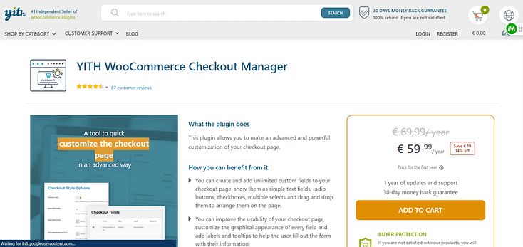 YITH WooCommerce Checkout Manager