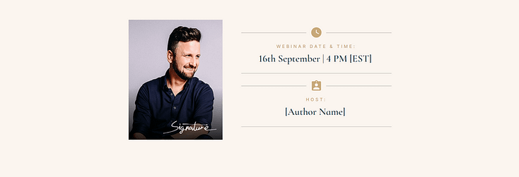 “What to Expect” block in Bookwise webinar page template