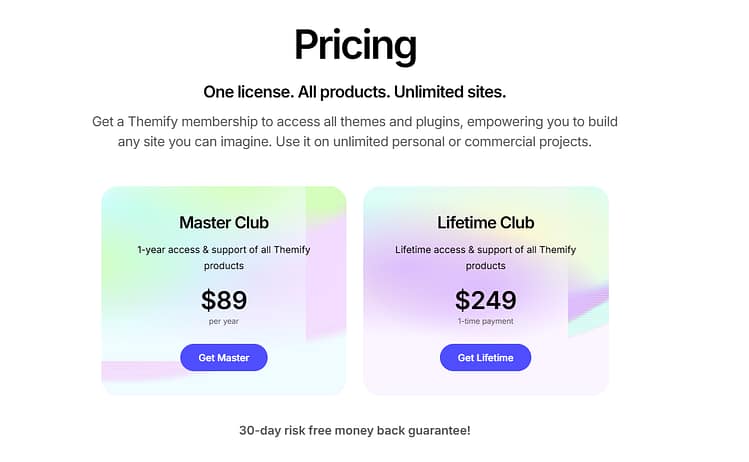 themify pricing