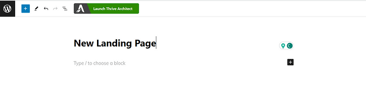 New Landing Page