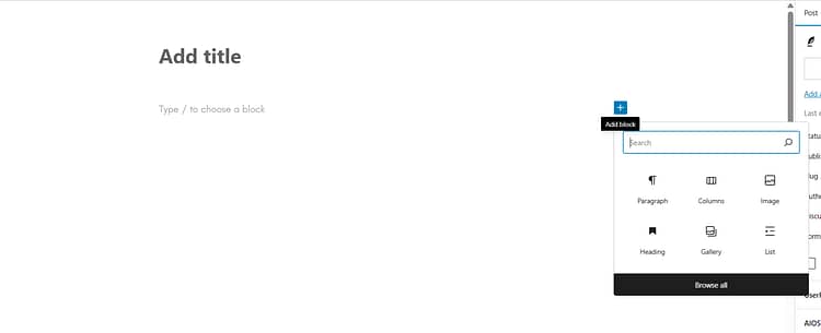 Block editor