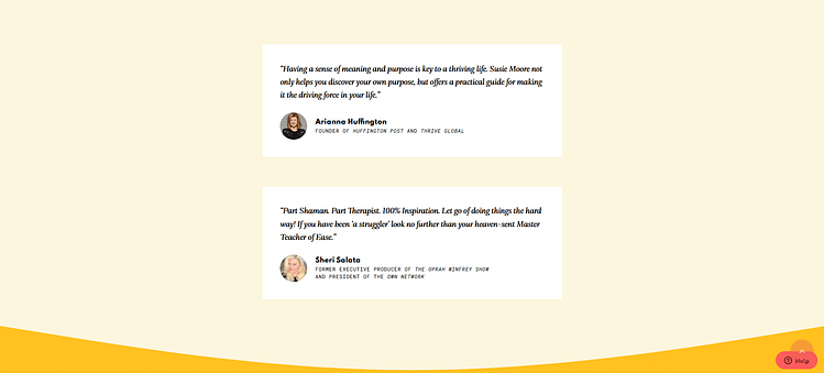 Susie Moore testimonials