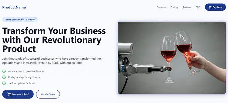 Sales page