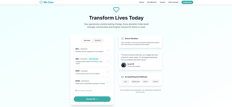 Donation Page