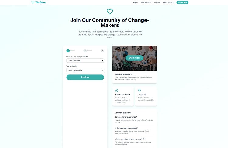Volunteer Page