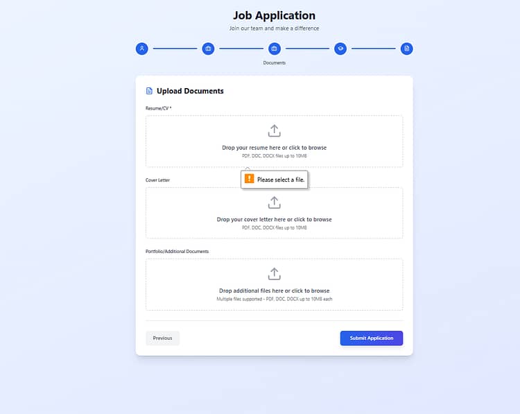 job application