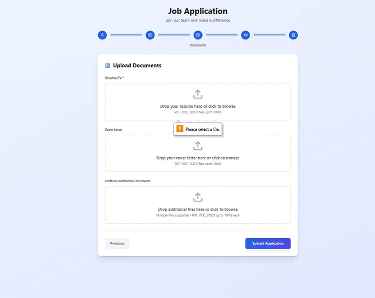 job application
