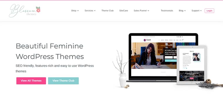 image of blossom themes landing bage #14 best wordpress theme