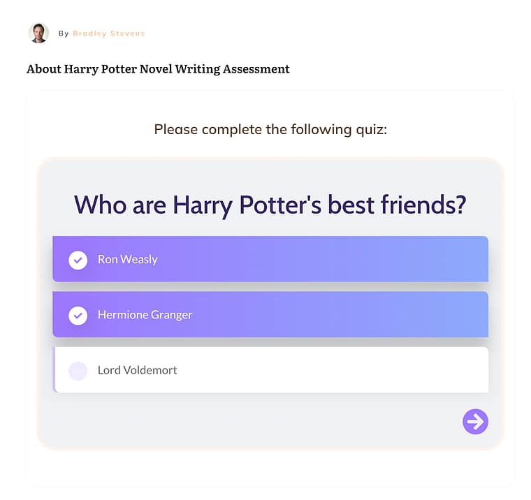 Quiz Builder Assessment