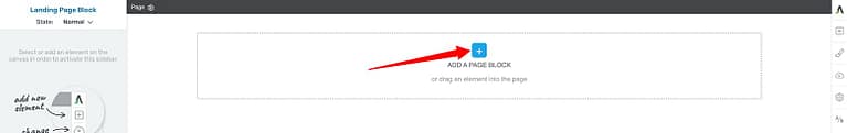 How to open the Page Block Template library in Thrive Architect.