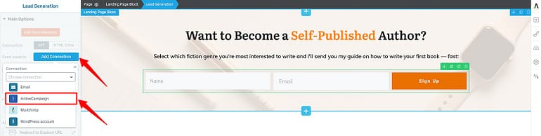 How to connect your email marketing tool to a Thrive Themes Lead Generation element.