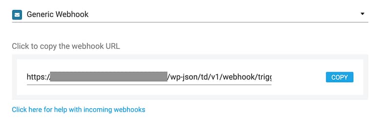 A Generic Webhook option is now available inside Thrive Ultimatum