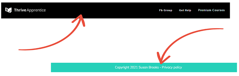 Choosing a header and footer