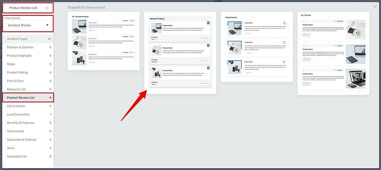 How-To-Filter-Block-Element-Templates 3 ways to filter templates in the Block element template library