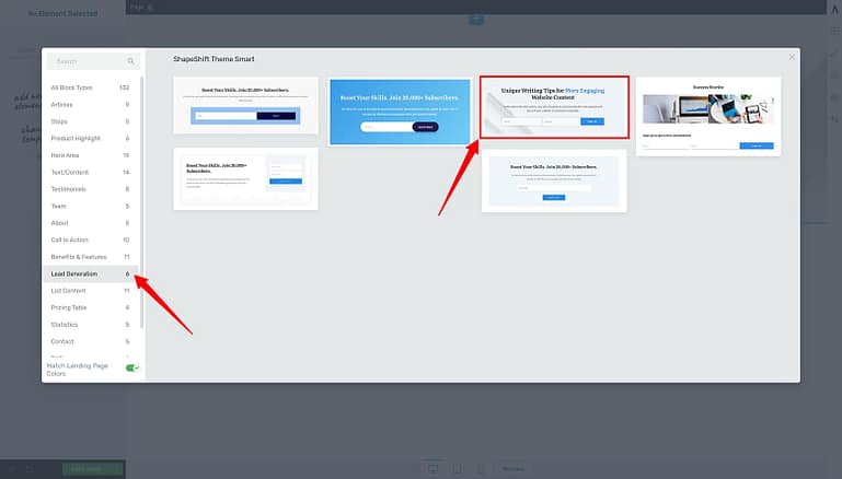 How to add Page Block templates inside Thrive Architect.