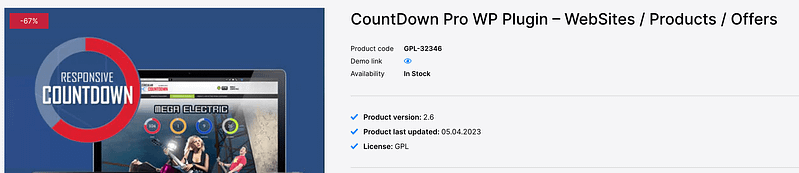 Starter Countdown Plugin