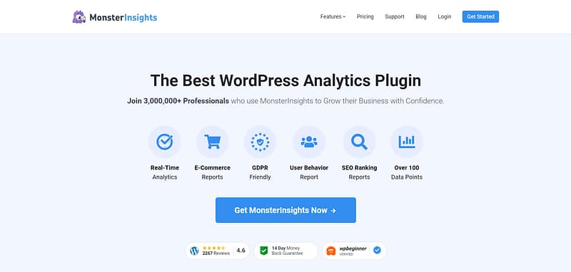 MonsterInsights, the best WordPress analytics plugin