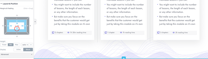 Adjust background padding