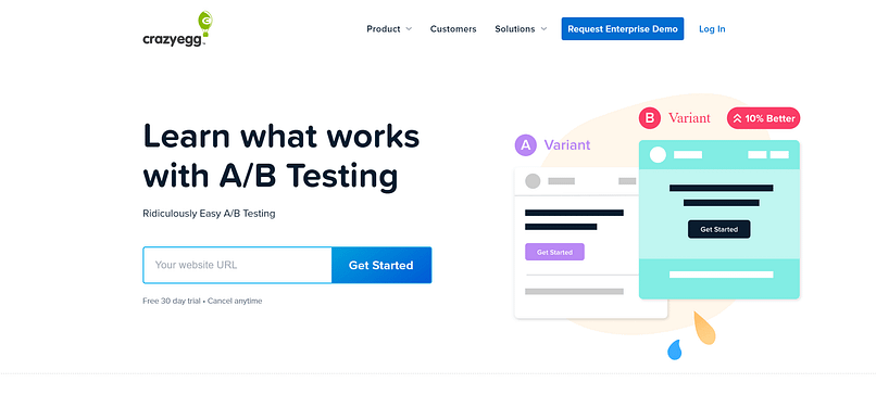 Crazy Egg A/B Testing
