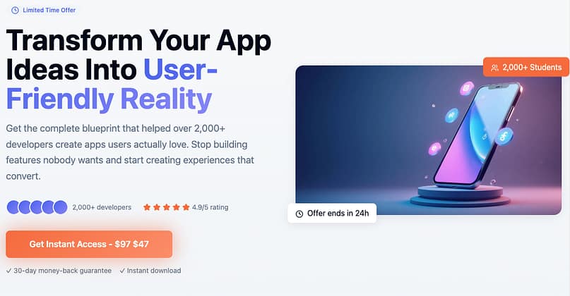 Webinar offer page