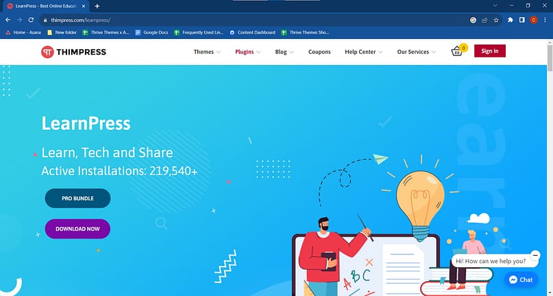 LearnPress splash page