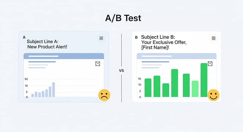 A/B testing email subject lines